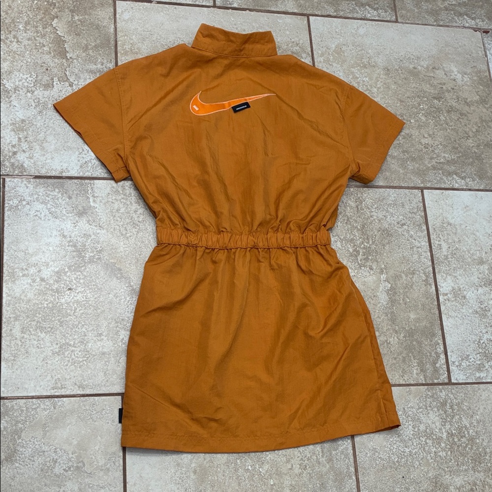 Nike Rust Orange Half-Zip Elastic Waist Mini Dress - Picture 12 of 13